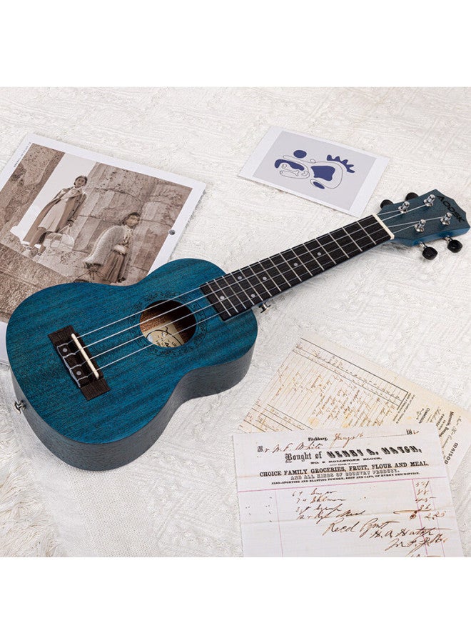 Aodsk Aus-p06bl Ukulele For Men, Women, Students And Children Beginners 21-inch Small Guitar In Teal Blue - Image 1
