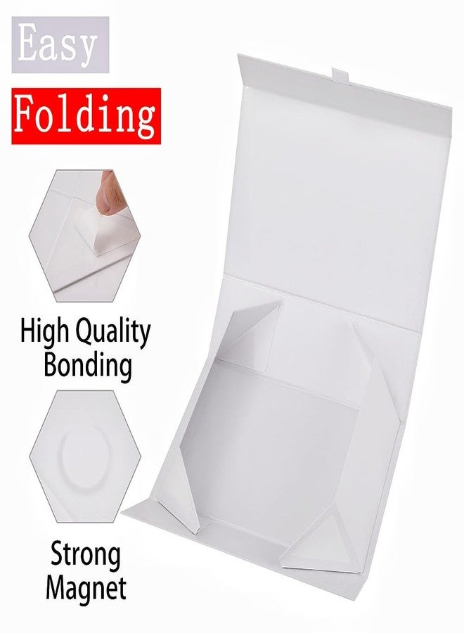 PLINJOY White Gift Box Large 13.5x11.8x4.7 Inches, White Gift Boxes for Presents with Magnetic Closure Lid, Luxury Gift Box Rectangle Collapsible Boxes for Gift Packaging - Image 3