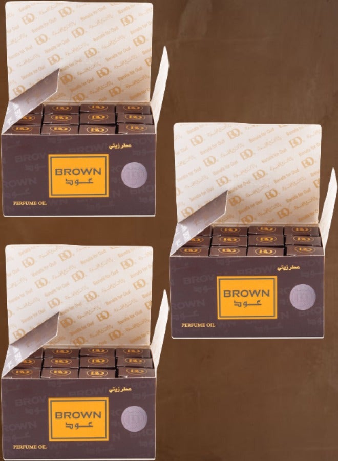 بانافع 36 قطع عطر براون عود زيتي 3 مل - Image 1