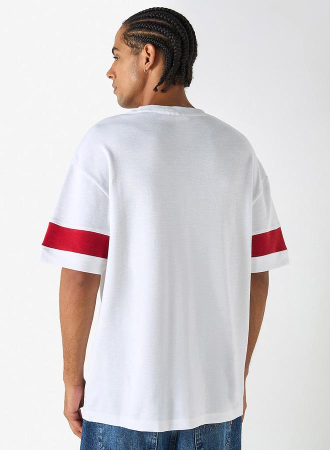 Starter Embossed T-shirt with Short Sleeves and Crew Neck - Image 3