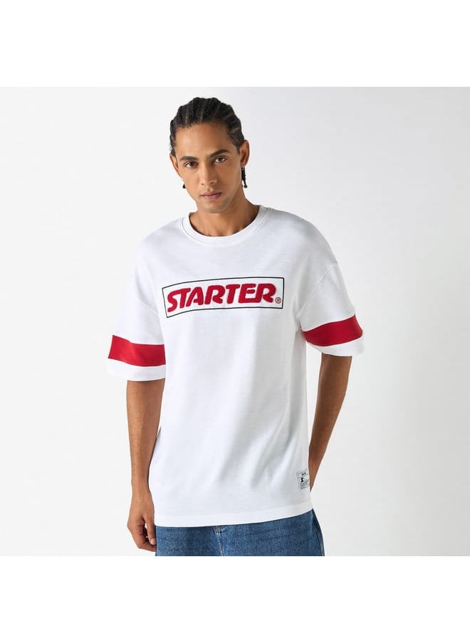 STARTER Starter Embossed T-shirt with Short Sleeves and Crew Neck  - Image 1