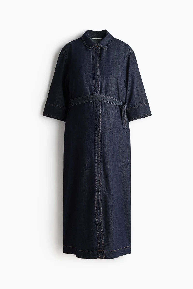 H&M  MAMA Denim shirt dress for Women | Best Price UAE