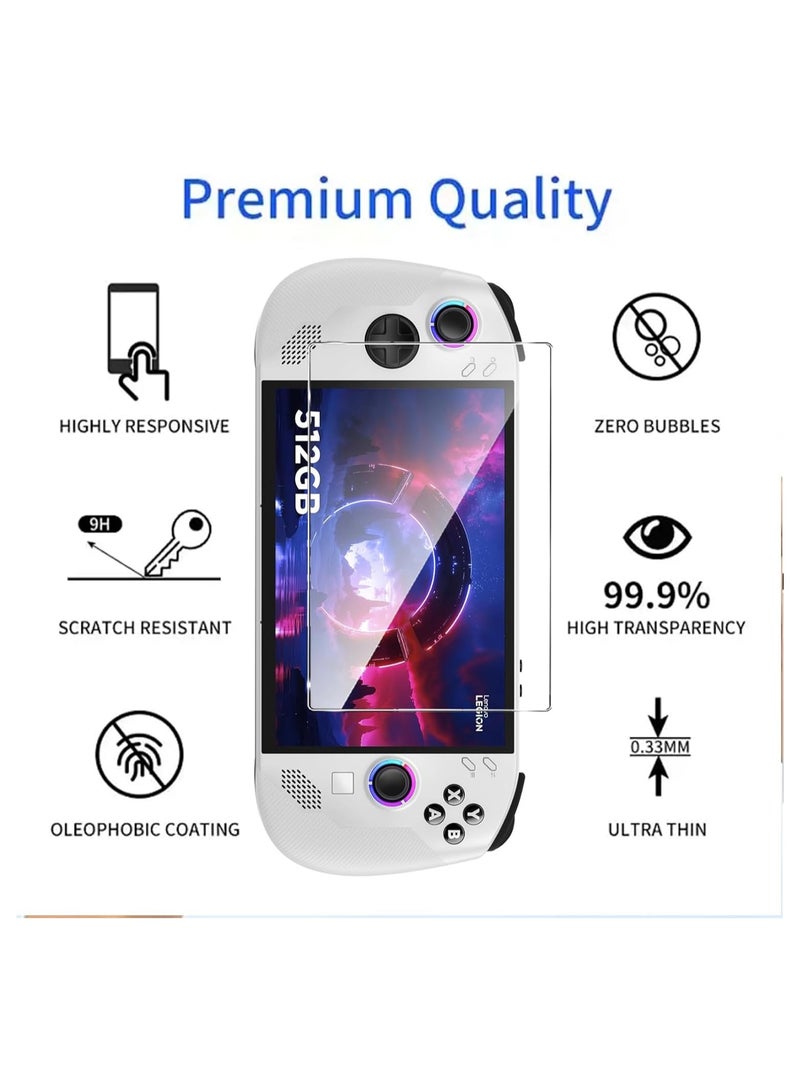 Lenovo Legion Go S Screen Protector, 2 pcs HD Transparent 【Anti-scratch】 Tempered Glass Screen Protector, Anti-fingerprint Tempered Protective Glass, 【Bubble Free】 High Sensitivity Screen - Image 2