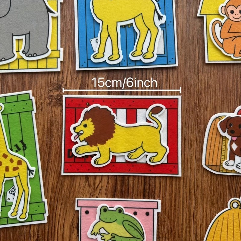 Zoo Story Felt Board Set For Kids 17pcs Polyester Mixed Colors - Image 3