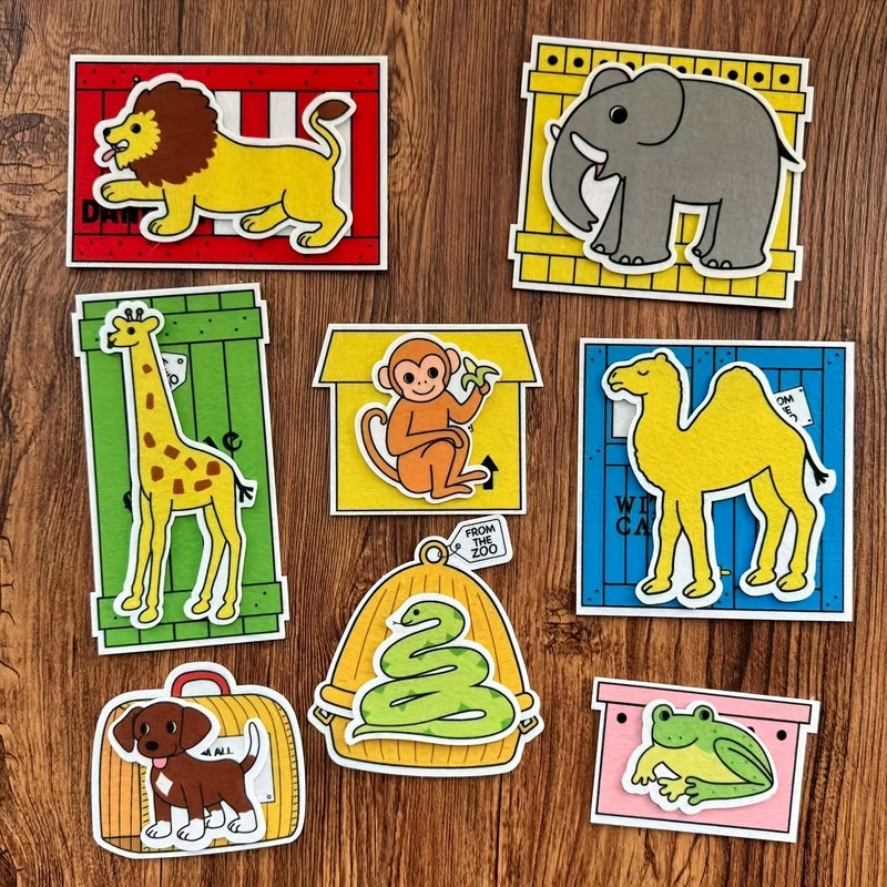 Zoo Story Felt Board Set For Kids 17pcs Polyester Mixed Colors - Image 1