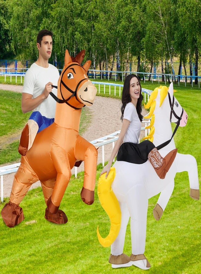 Stegosaurus Couples Halloween Costumes for Adults Funny Inflatable Costume Inflatable Horse Costume Adult Duo Costumes His And Hers Halloween Costumes Friends Blow Up Costumes 2-Pack - Image 5