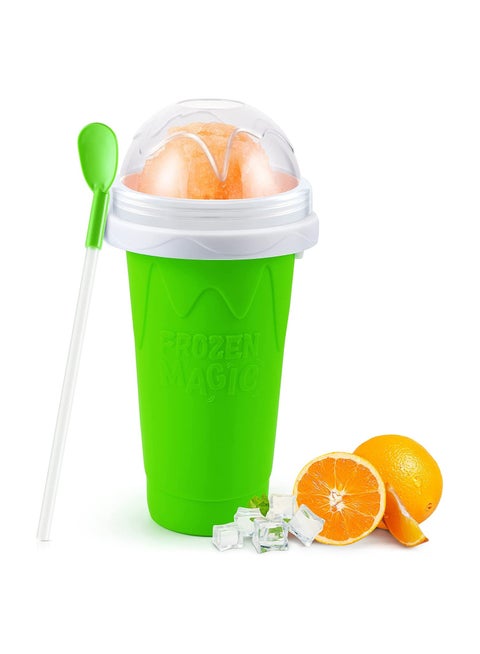 Portable Double Layer Ice Cup for Summer Beverages, Travel-Friendly Slushy Maker for Smoothies, Perfect for All Ages