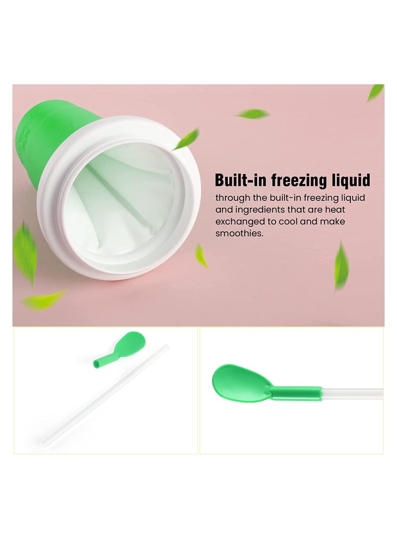 Portable Double Layer Ice Cup for Summer Beverages, Travel-Friendly Slushy Maker for Smoothies, Perfect for All Ages