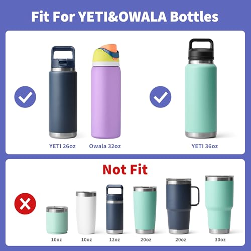 Diumepo Silicone Boot for YETI 26 oz and Owala Twist & FreeSip & Flip 32 oz Water Bottles, Silicone Sleeve Bottom for YETI 26 oz Rambler Water Bottle (Black) - Image 3