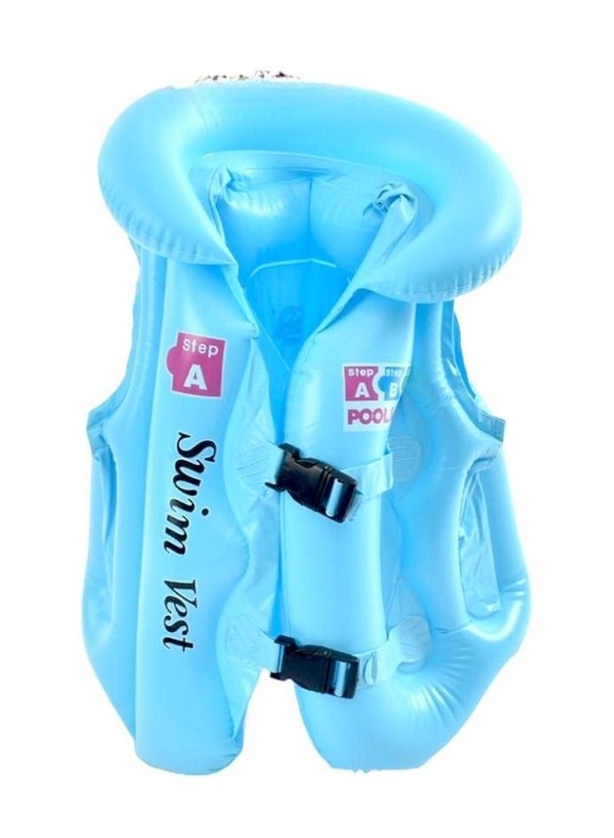 Toy Box Inflatable Swim Vest Life 50cm Jacket With Safety Fasteners For Kids 4 Years And Above