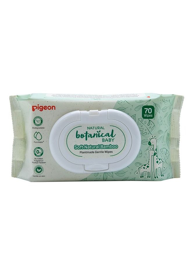 pigeon Natural Botanical Baby Wipes 70 Sheets - Image 1