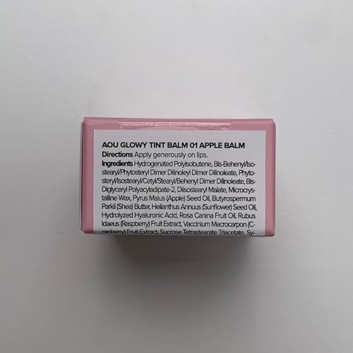 AOU بلسم الشفاه الملون AOU GLOWY TINT بلسم شفاه ملون مع لمعان طبيعي ترطيب فوري للشفاه المتشققة 0.12 أونصة (01 بلسم التفاح) - Image 3