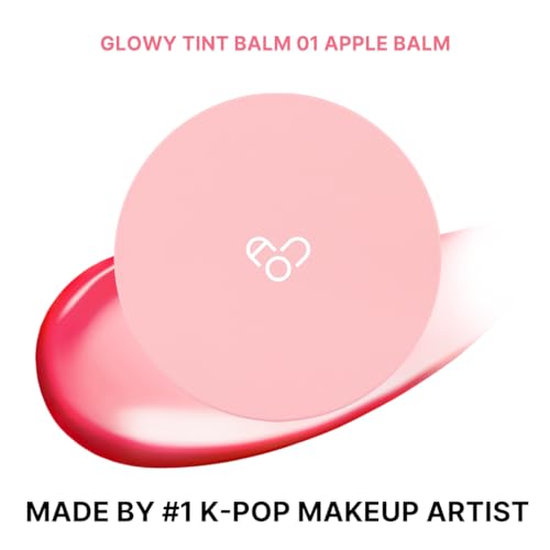 AOU بلسم الشفاه الملون AOU GLOWY TINT بلسم شفاه ملون مع لمعان طبيعي ترطيب فوري للشفاه المتشققة 0.12 أونصة (01 بلسم التفاح) - Image 2