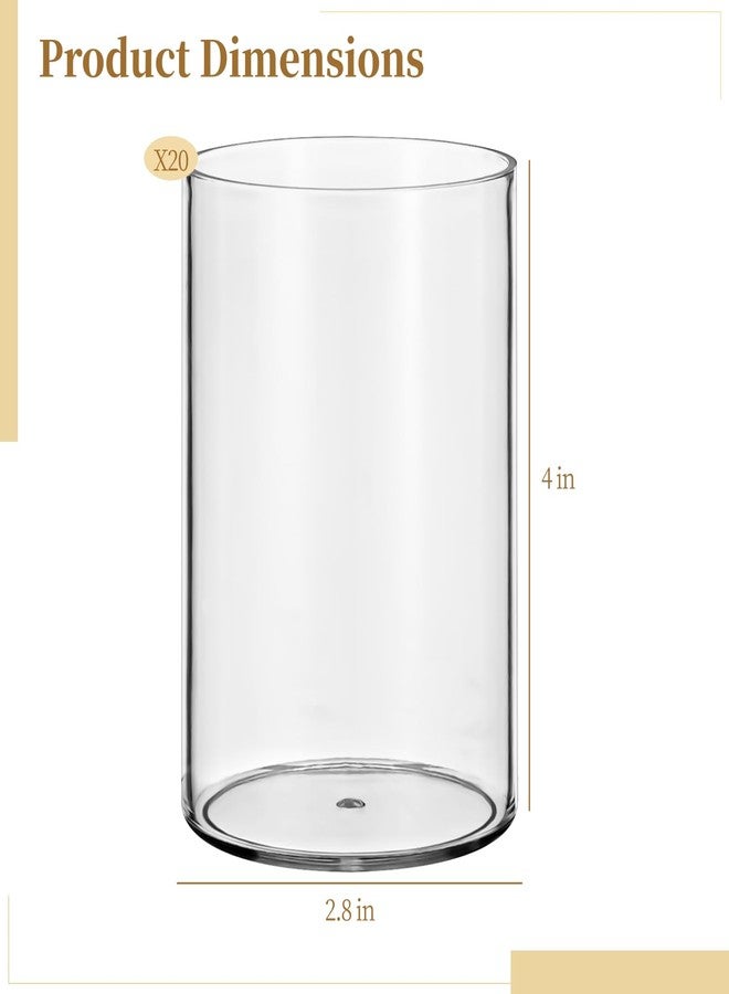 Homaisson Cylinder Vases for Centerpieces, Pack of 20 Centerpiece Vase for Table, Reusable Transparent Vases for Flower Arrangements, Table Decor for Weddings, Anniversaries, Parties - Image 4