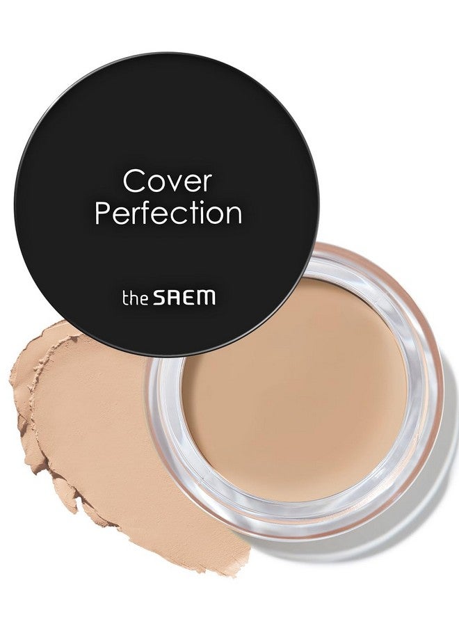THESAEM Cover Perfection Pot Concealer #01 Clear Beige - High Adherence & Coverage Balm, Conceals Blemish & Acne Spots, Matte Finish Sebum Control for Oily and Combination Skin - Image 1
