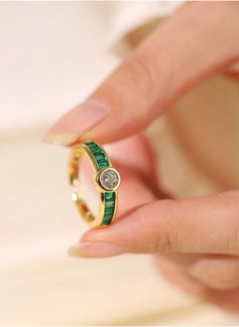 JewelryPalace - 18k Gold Plated Stainless Steel Ring For Women - Image 1