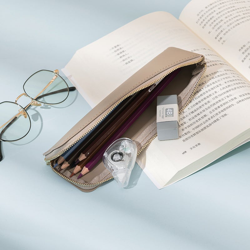 Simple Women'S Pencil Bag Korean-Style Fashionable High-End Feeling Japanese Style Middle School Students Pencil Case Junior High School Students College Students Pencil Bag Ins - Image 3