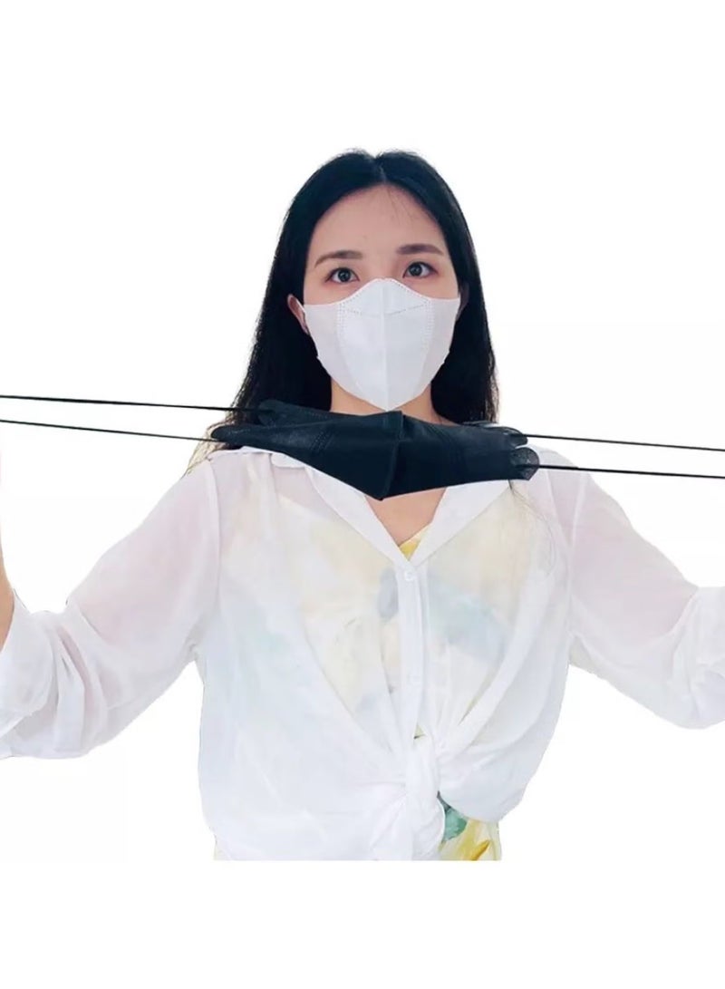 20 Pcs 3D Disposable Face Mask Unisex Adult's 3-Ply Melt Blown Filter Face Mask With Elastic Ear Loop -White - Image 5