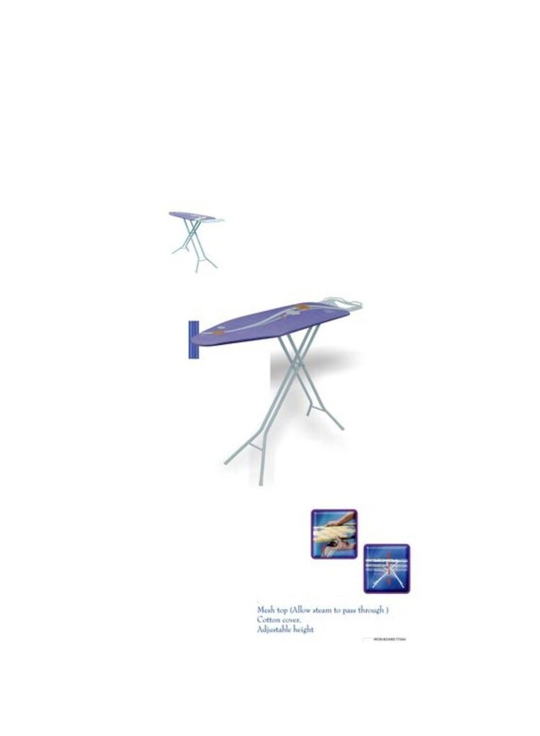PROMASS Assorted Prints Mesh Iron Board With Stand Multicolour 107x32cm  - Image 2