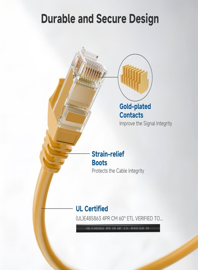 Cable Matters 10Gbps Snagless Cat 6 Ethernet Cable - 25ft, Cat 6 Cable, Cat6 Cord, Ethernet Cord, Yellow - Image 4