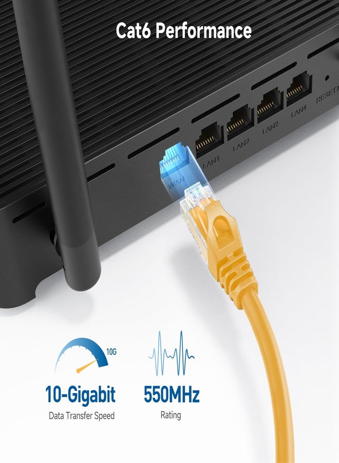Cable Matters 10Gbps Snagless Cat 6 Ethernet Cable - 25ft, Cat 6 Cable, Cat6 Cord, Ethernet Cord, Yellow - Image 3