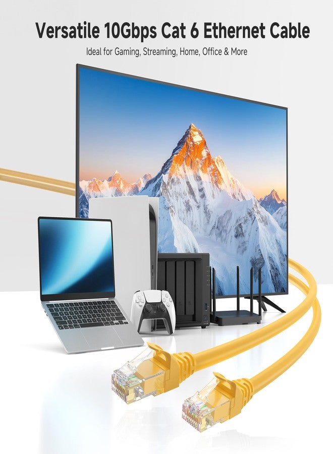 Cable Matters 10Gbps Snagless Cat 6 Ethernet Cable - 25ft, Cat 6 Cable, Cat6 Cord, Ethernet Cord, Yellow - Image 2