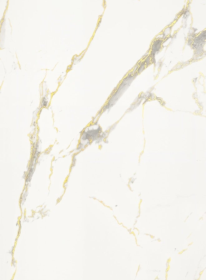 Decotalk White Marble Contact Paper for Countertops 17.7x120 Inch White and Gold Contact Paper Peel and Stick Countertop Contact Paper Waterproof White and Gold Marble Contact Paper Marble Wallpaper - Image 3