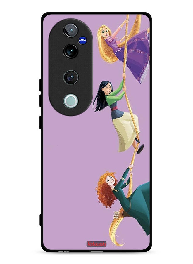 Tolwak - Vivo V40 Pro 5G Protective Case Cover Girls Climbing Art - Image 1