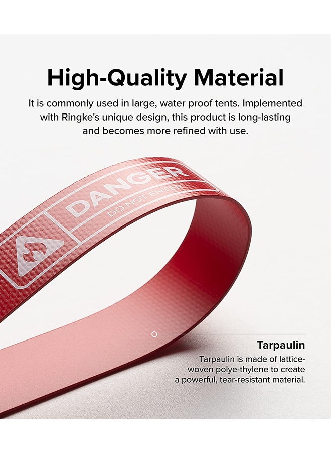 Ringke - حزام حلقة المفاتيح متوافق مع سماعات الأذن والمفاتيح والكاميرات وبطاقة الهوية QuikCatch Keyring Lanyard - Danger Red - Image 1