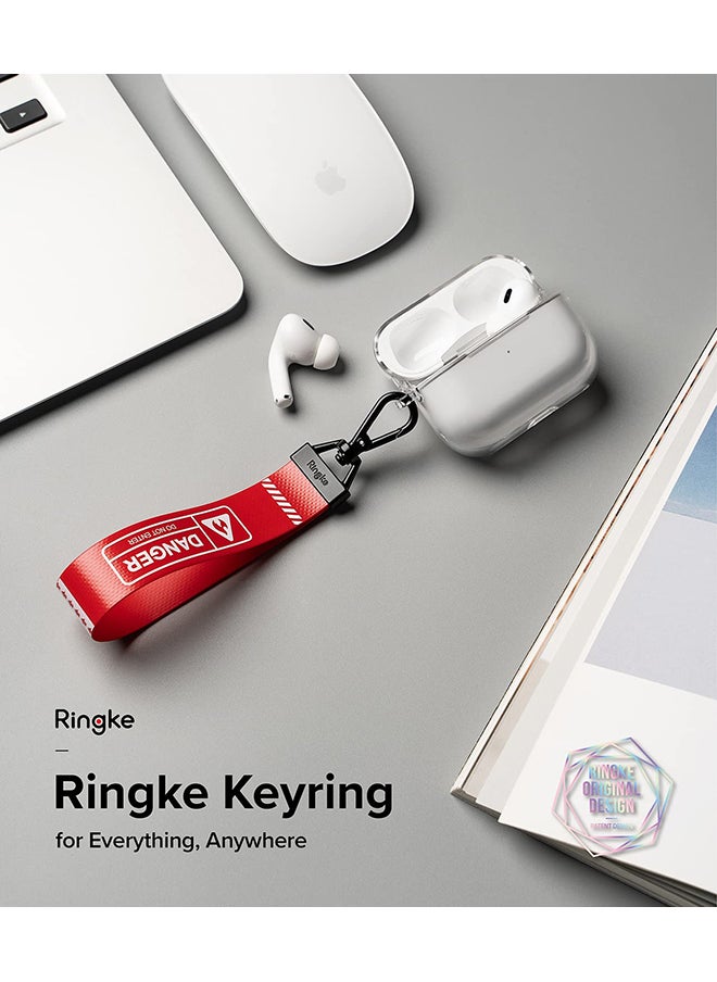 Ringke - حزام حلقة المفاتيح متوافق مع سماعات الأذن والمفاتيح والكاميرات وبطاقة الهوية QuikCatch Keyring Lanyard - Danger Red - Image 1