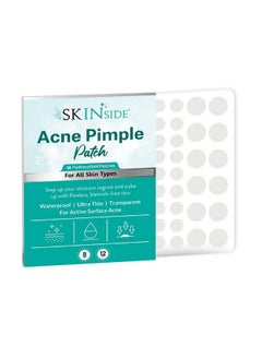Skinside Acne Pimple Patches For Face Pimples Hydrocolloid Facial Spot Patches With 0.5% Salicylic Acid For Pimple Healing Invisible Waterproof Absorbs Excess Oil & Pimple Overnight (36 Patches)  - Image 1