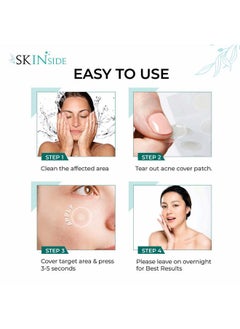 Skinside Acne Pimple Patches For Face Pimples Hydrocolloid Facial Spot Patches With 0.5% Salicylic Acid For Pimple Healing Invisible Waterproof Absorbs Excess Oil & Pimple Overnight (36 Patches)  - Image 3