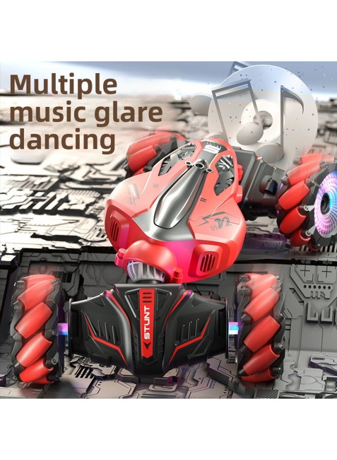 Loquat One-piece Delivery Gesture Induction Twist Car 2.4g Remote Control Off-road Vehicle Light Spray Double-sided Stunt Children's Toys-Color:Red Drift Wheel 】-Proportion:Standard Single Power - Image 3