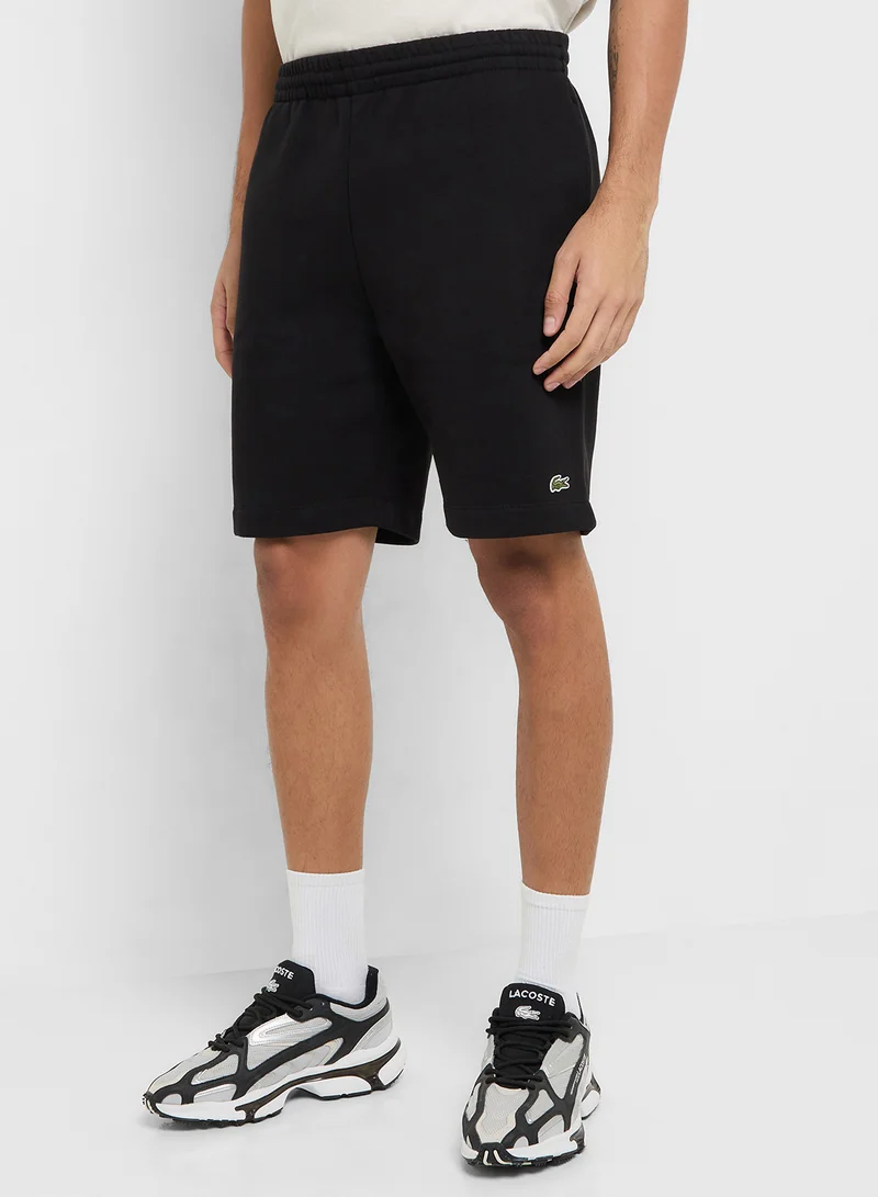 LACOSTE Regular Fit Brushed Fleece Shorts