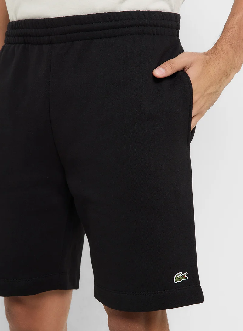 LACOSTE Regular Fit Brushed Fleece Shorts
