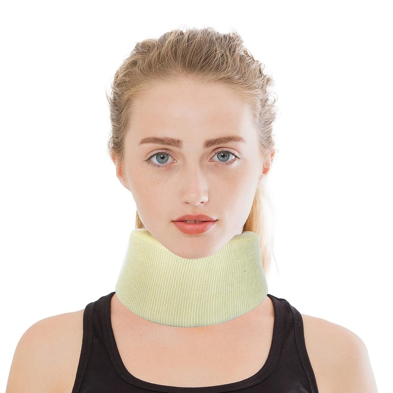 Actesso Neck Collar Brace for Whiplash Trauma Pain Support and Cervical Arthritis Beige Extra Large - Image 1