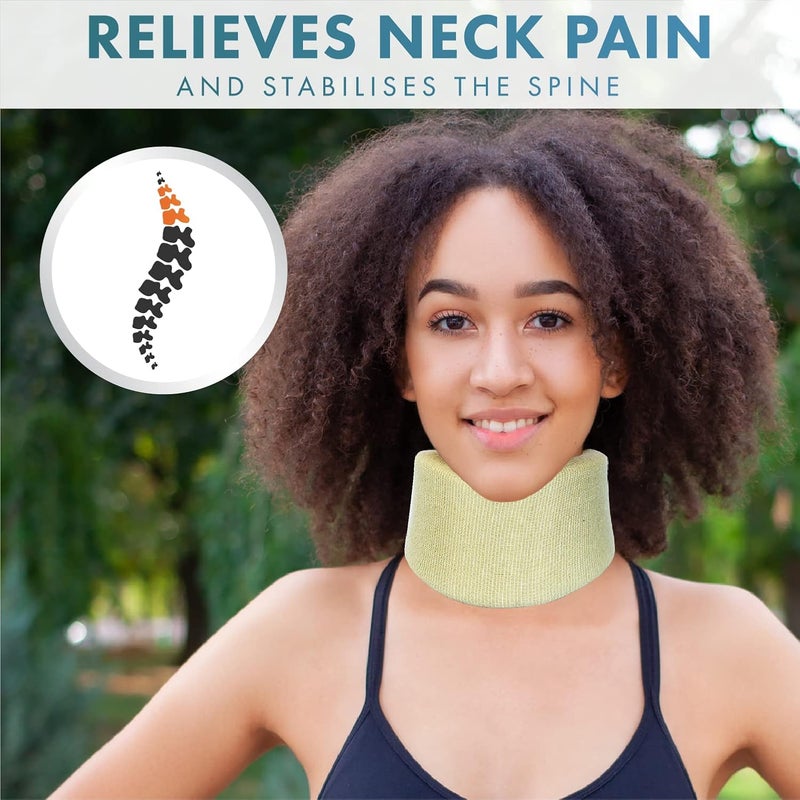 Actesso Neck Collar Brace for Whiplash Trauma Pain Support and Cervical Arthritis Beige Extra Large - Image 3
