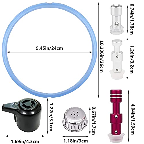 Wocst Sealing Ring and Steam Release Handle,Float Valve Replacement Parts with Anti-Block Shield For Instant Pot Duo 8 Quart (8Qt) - Image 2