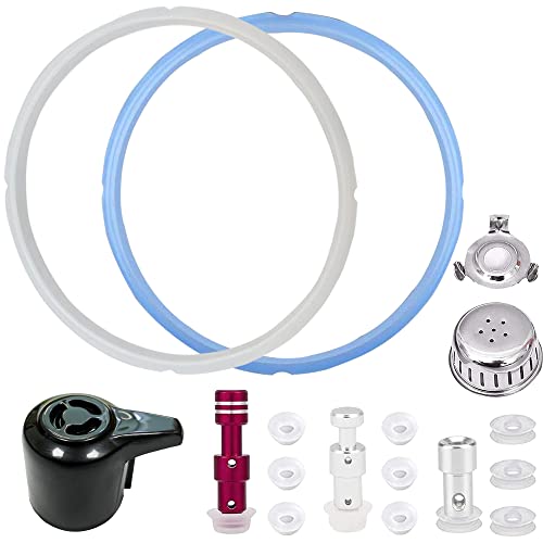Wocst Sealing Ring and Steam Release Handle,Float Valve Replacement Parts with Anti-Block Shield For Instant Pot Duo 8 Quart (8Qt) - Image 1