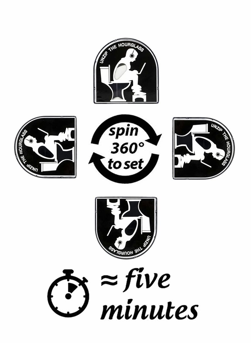 Excefore ساعة رملية مؤقت 5 دقائق مؤقت مرحاض زينة عصرية هدايا ساعة رملية للرجال الزوج له الصديق الوالد - Image 3