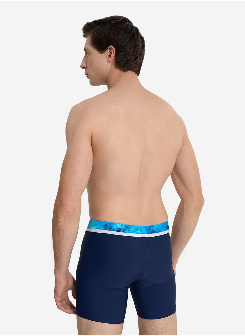 Joss Joss Men's Swimming Trunks-Shorts Blue/Light Blue – Adjustable Waistband, Creora Highclo Technology, Durable & Comfortable for Pool Workouts  - Image 2