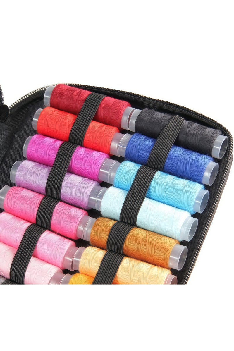 113pcs Multi-purpose Sewing Box Sewing Thread Needlework Tool Set Fabric Button Craft Scissors Travel Sewing Tool Bag  - Image 4