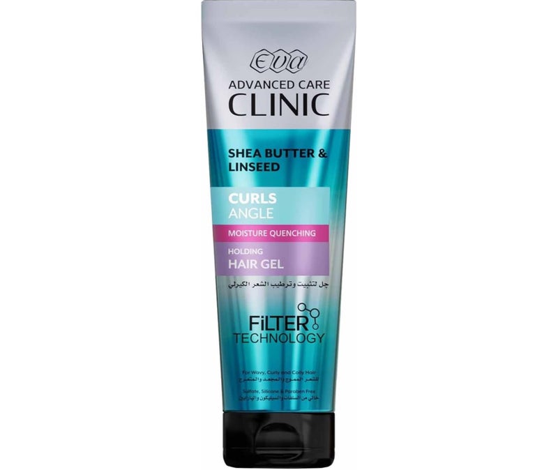 Eva Advanced Care Clinic Curls Angle Moisture Quenching Holding Hair Gel For Wavy, Curly And Coily Hair 230 Ml