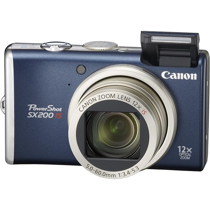 Canon PowerShot SX200IS 12.1 MP Digital Camera with 12x Wide Angle Optical Image Stabilized Zoom and 3.0-inch LCD (Blue) - Image 1