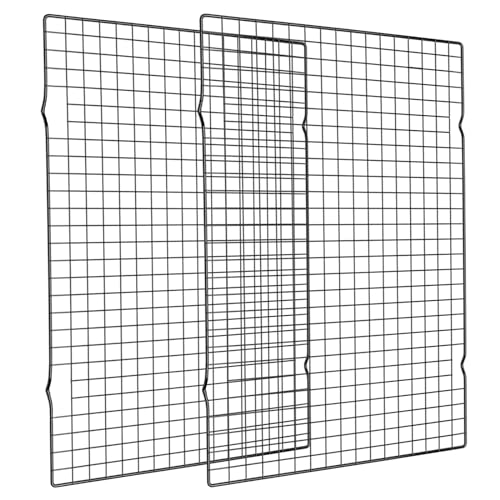 Briout Briout Cooling Rack for Baking 2Pack 16x10 Inches Baking Rack Thick Wire Cookie Rack for Cooking Roasting Grilling Drying Oven Safe Fits Half Sheet Pan Black