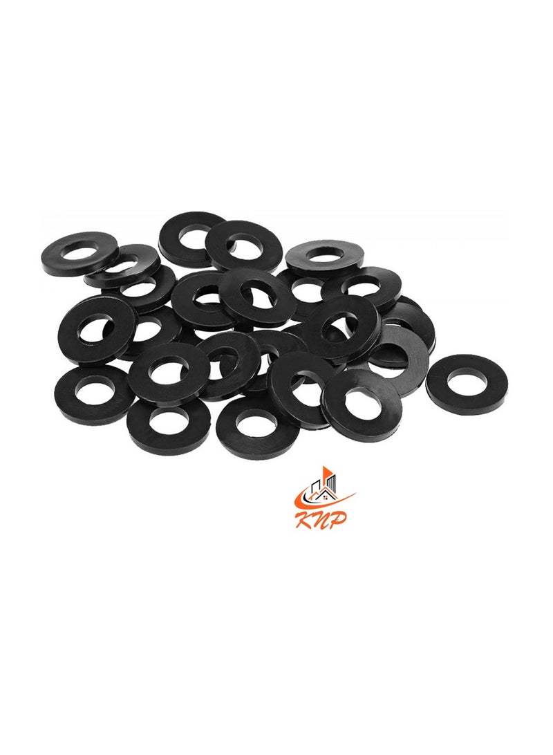 KNP Black 1/2" Rubber Flat Washer - Pack Of 100  - Image 2