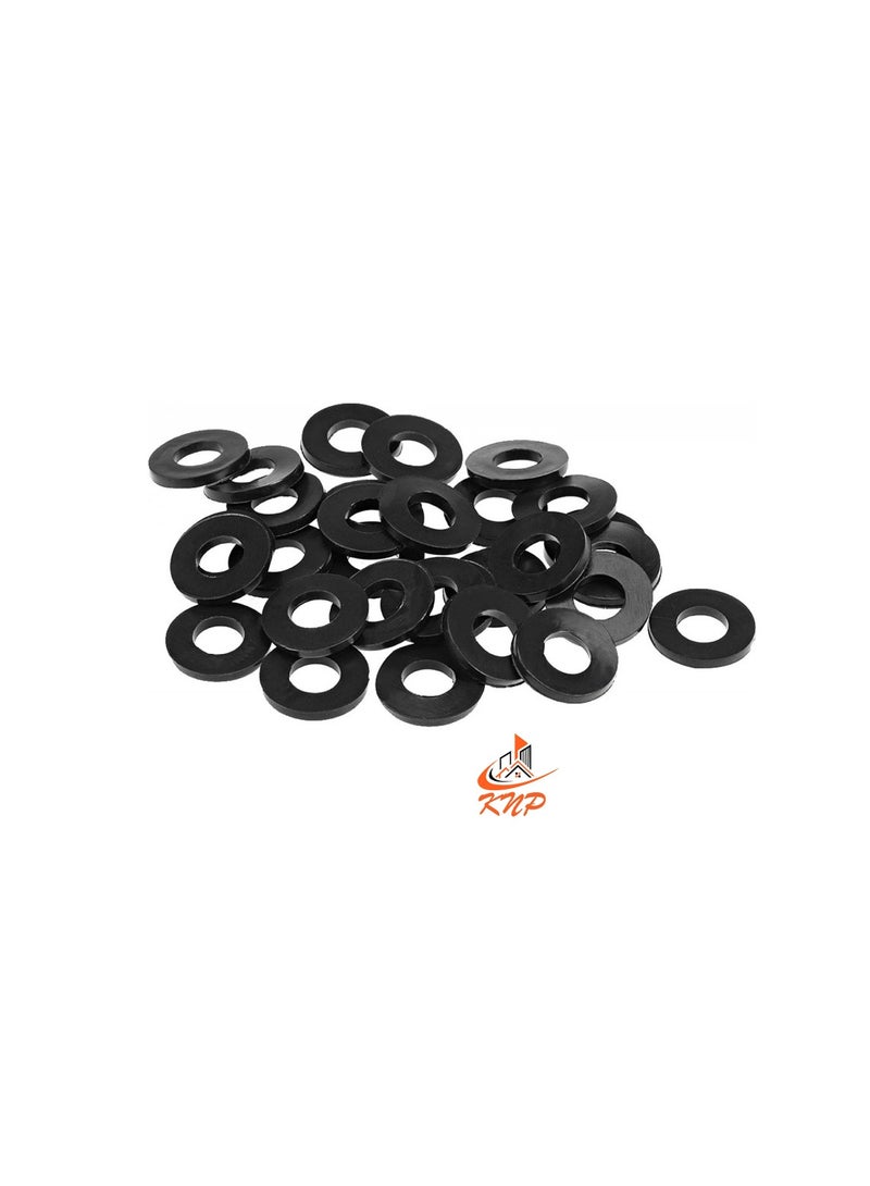 KNP Black 1/2" Rubber Flat Washer - Pack Of 100  - Image 3