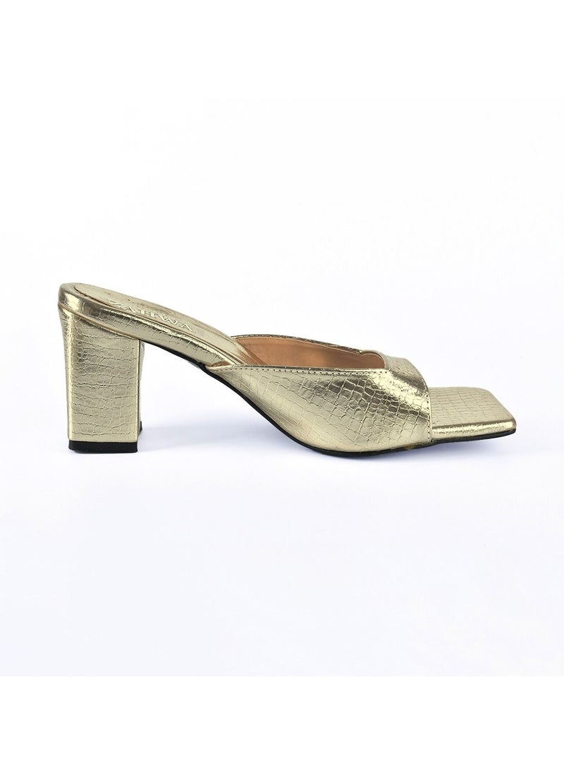 Zahwa - Heeled Sandal Crocodile Strap - Image 1