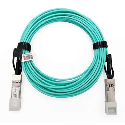 Elfcam 30m9842ft Fiber Optic Cable OM3 SFP to SFP AOC 10Gbps Compatible with SFP10GAOC 30 Meters - Image 1