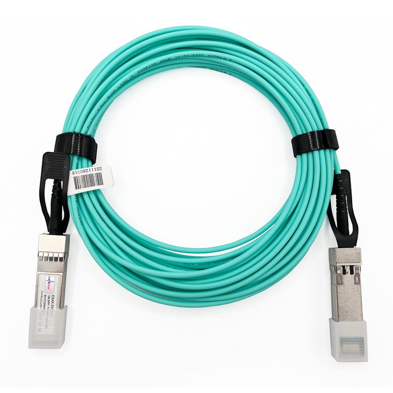 Elfcam 30m9842ft Fiber Optic Cable OM3 SFP to SFP AOC 10Gbps Compatible with SFP10GAOC 30 Meters - Image 2